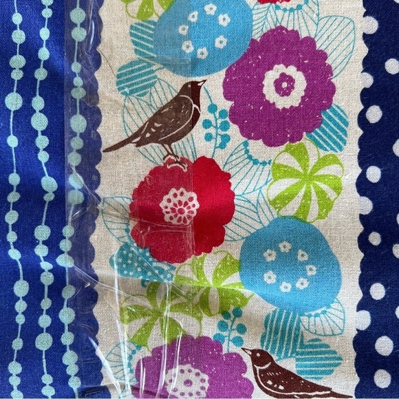 Echino Peck Linen Cotton Canvas Japanese Fabric 6.6 Yards Colorful Whimsical - Picture 5 of 12